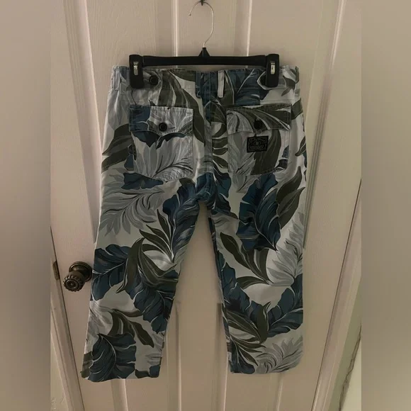 Vintage Women’s Lucky Brand Floral Pants Military Crop, Size 8, 100% Cotton - Picture 6 of 8